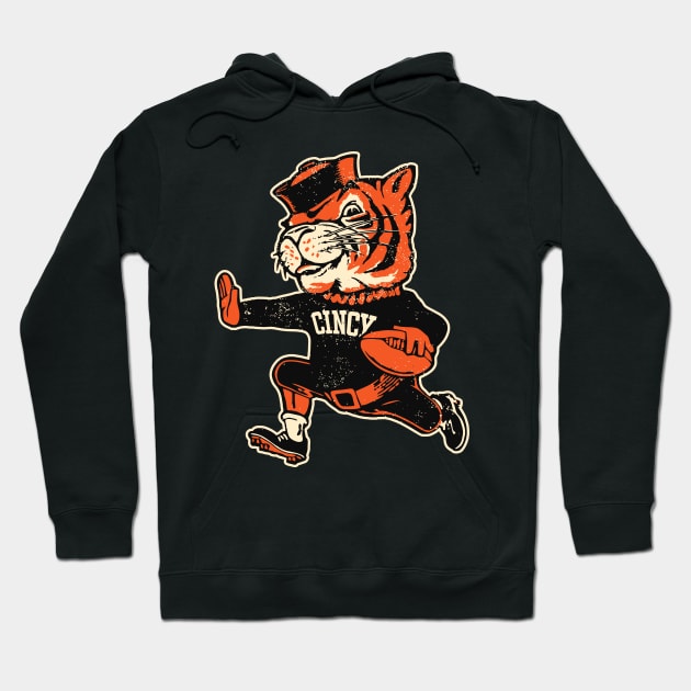 Cincinnati Reimagined Vintage Fighting Mascot Hoodie by darklordpug